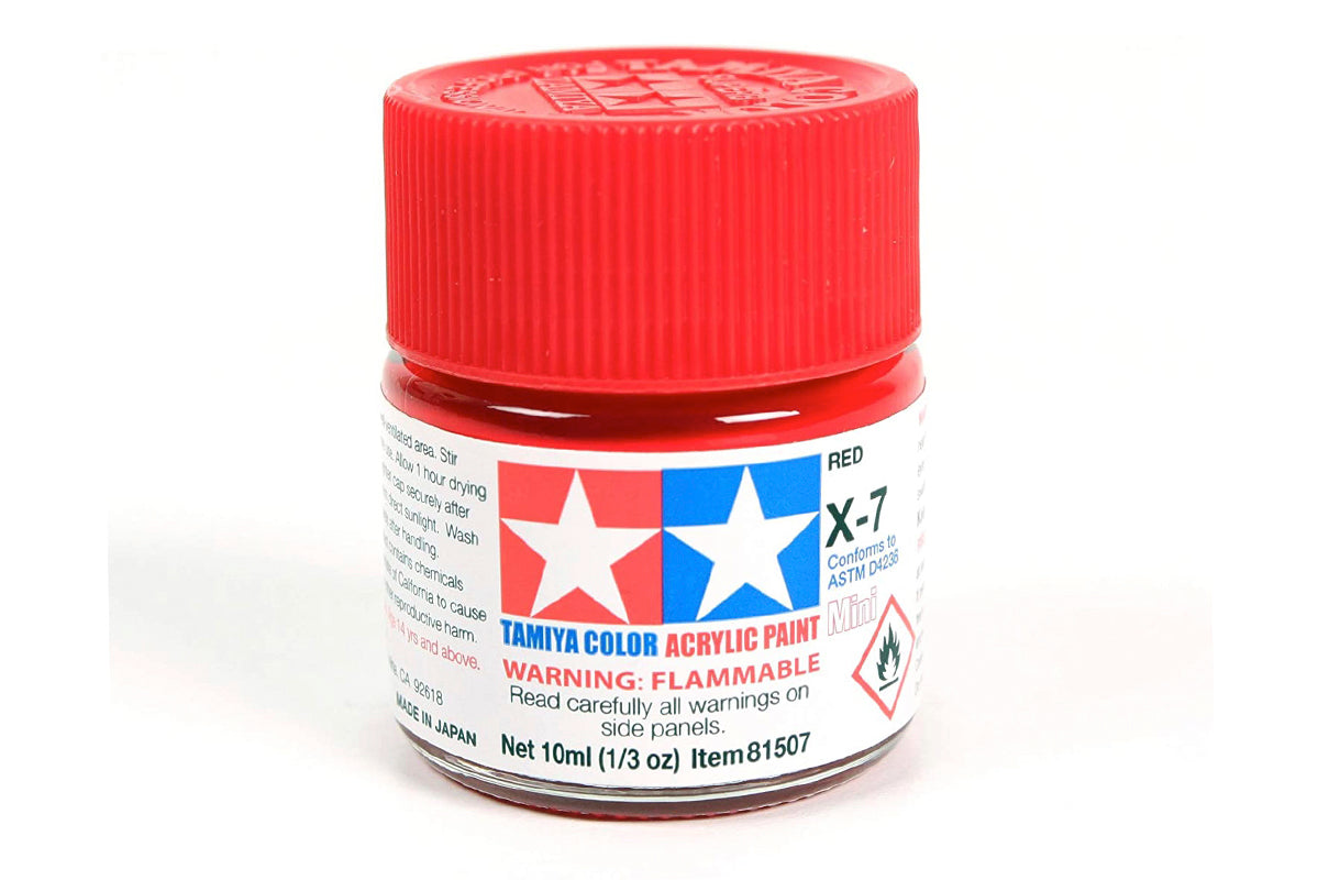Pintura Acrílica 10ml. Rojo Tamiya X-7 · Tamiya TAM-81507