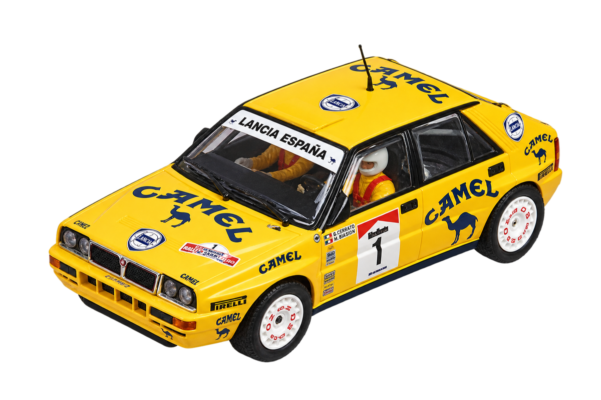 Modelo compatible: LANCIA DELTA INTEGRALE –  SERVIA ’88. Foto orientativa del coche; se vende únicamente el chasis 3D.