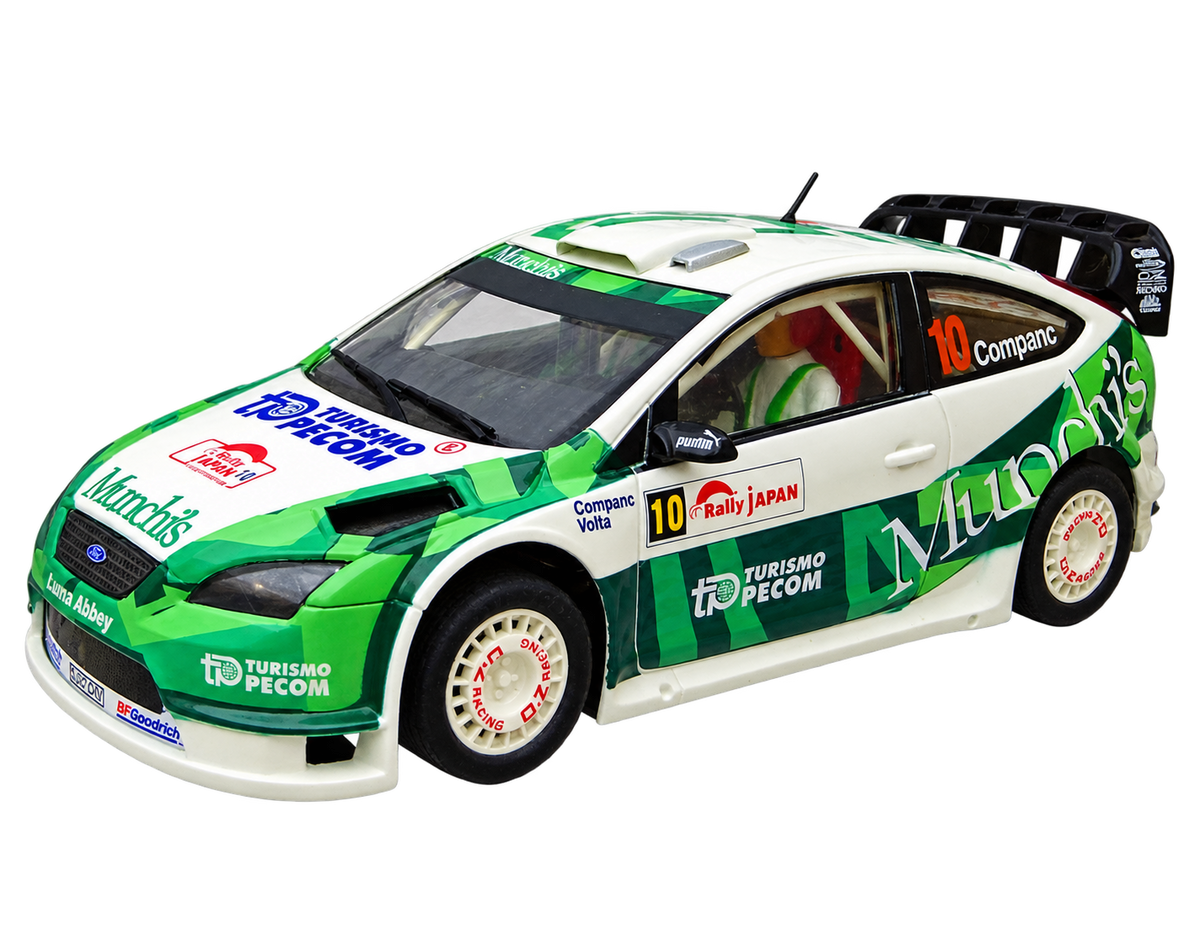 Modelo compatible: FORD FOCUS MUNCHIS REF. 50441 NINCO. Foto orientativa del coche; se vende únicamente el chasis 3D.