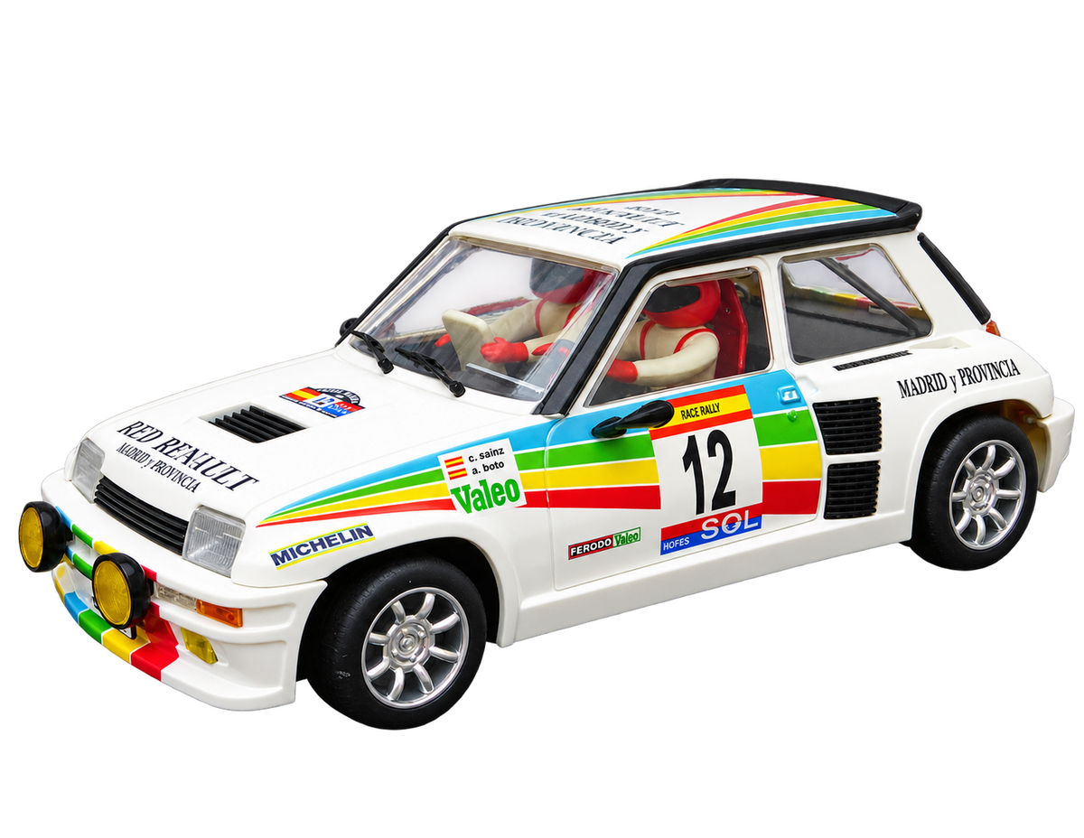 Modelo compatible: RENAULT 5 C.SAINZ REF.0500602 SPIRIT. Foto orientativa del coche; se vende únicamente el chasis 3D.