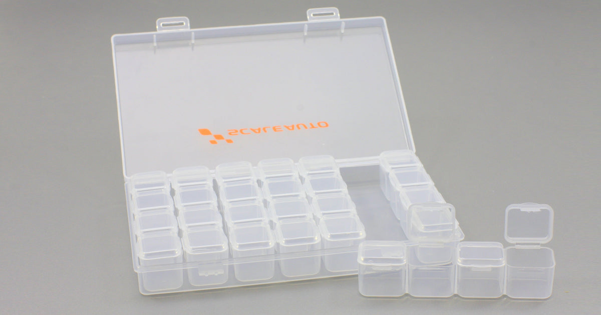 Caja Organizadora de 28 Compartimentos de Medida 175x110x27mm. en Plastico Transparente · Scaleauto SC-5083 · Fotografía 4