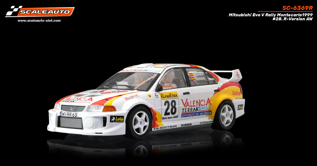 Mitsubishi Evo V Rally Montecarlo 1999 #28 Climent/Romani. R-Version AW · Scaleauto SC-6369R · Fotografía 4