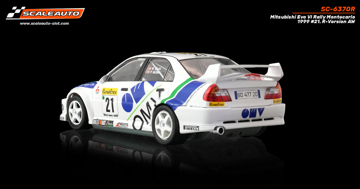 Mitsubishi Evo VI OMV Rally Montecarlo 2000 #21 Stohl / Muller. R-Version AW · Scaleauto SC-6370R · Fotografía 3