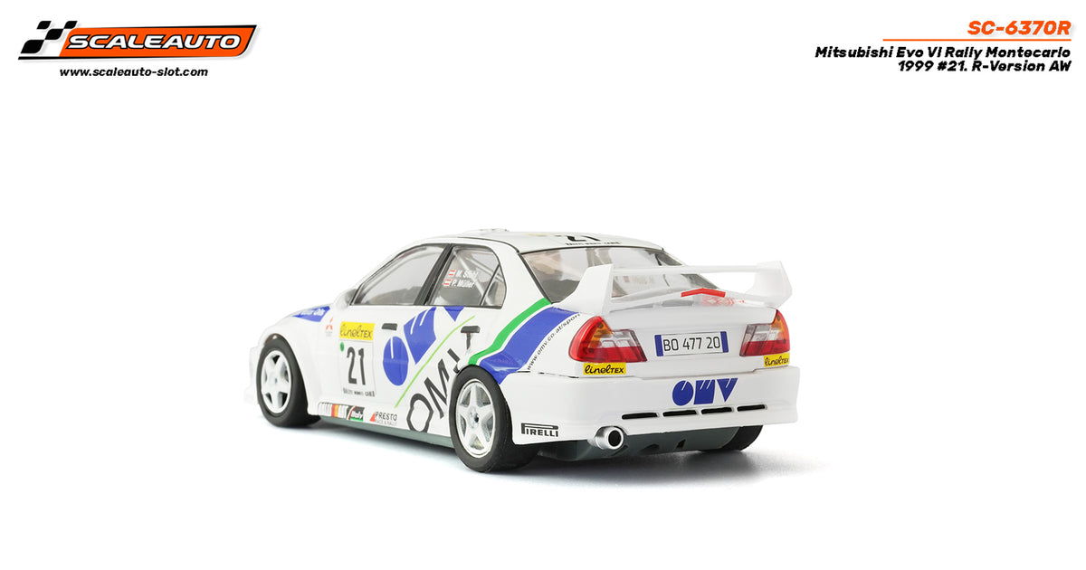 Mitsubishi Evo VI OMV Rally Montecarlo 2000 #21 Stohl / Muller. R-Version AW · Scaleauto SC-6370R · Fotografía 6