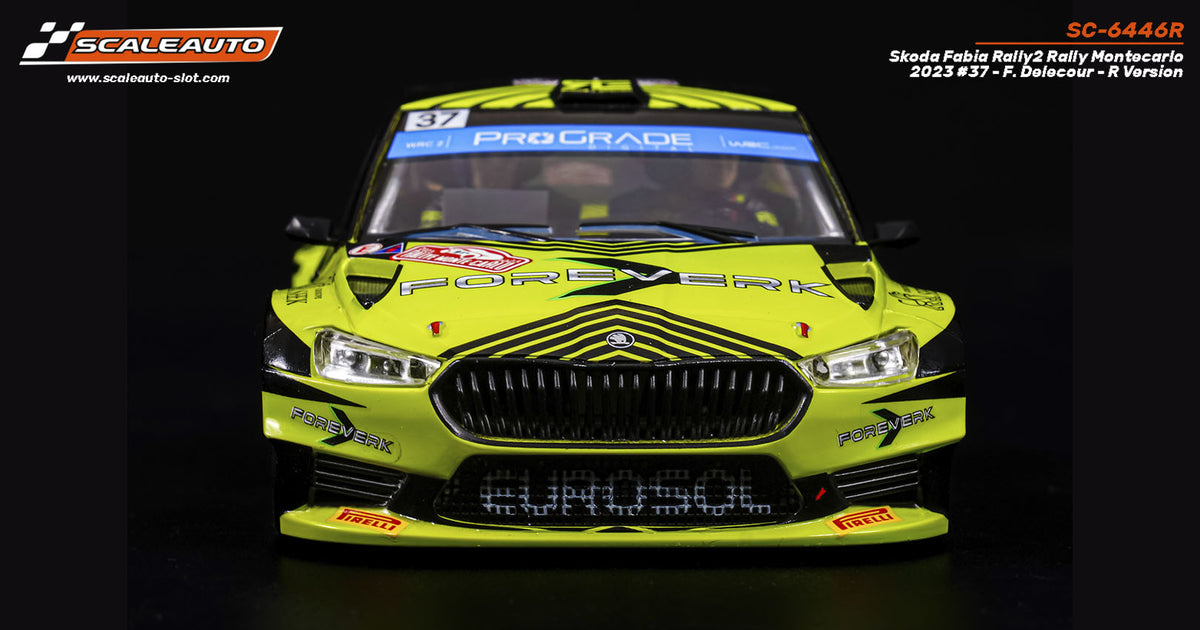Skoda Fabia Rally2 Rally Montecarlo 2023 #37 - F. Delecour - R Version · Scaleauto SC-6446R · Fotografía 7