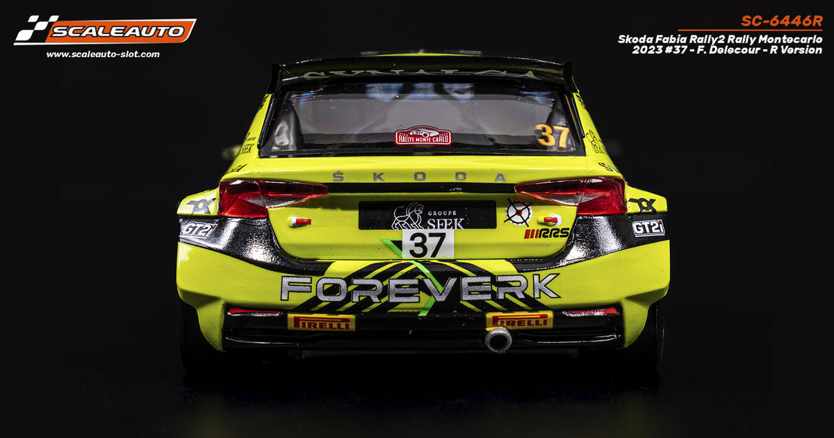 Skoda Fabia Rally2 Rally Montecarlo 2023 #37 - F. Delecour - R Version · Scaleauto SC-6446R · Fotografía 8
