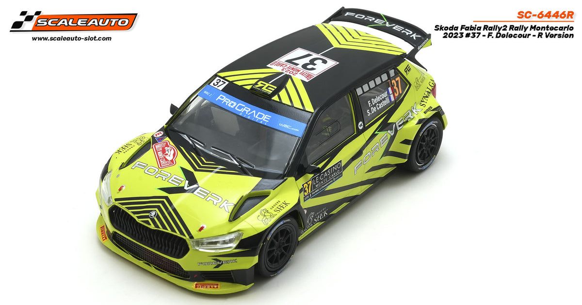 Skoda Fabia Rally2 Rally Montecarlo 2023 #37 - F. Delecour - R Version · Scaleauto SC-6446R · Fotografía 9