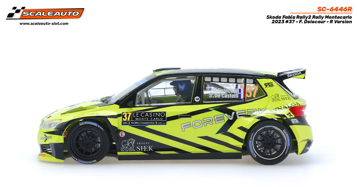 Skoda Fabia Rally2 Rally Montecarlo 2023 #37 - F. Delecour - R Version · Scaleauto SC-6446R · Fotografía 10
