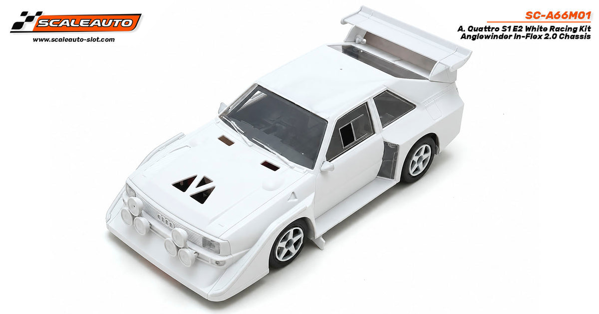 Audi Quattro S1 E2 White Racing Kit - Anglewinder In-Flex 2.0 Chassis · Scaleauto SC-A66M01