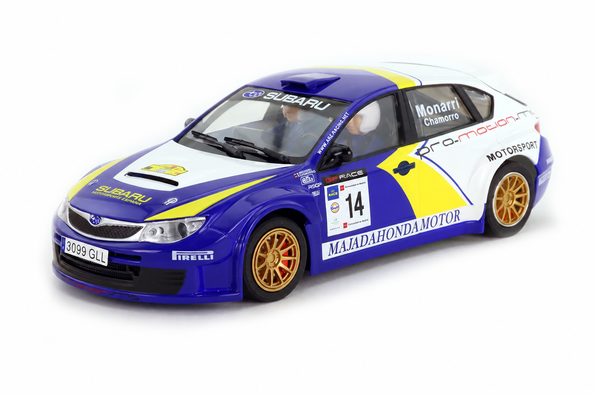 Modelo compatible: SUBARU N14 – RALLY MADRID 2010. Foto orientativa del coche; se vende únicamente el chasis 3D.