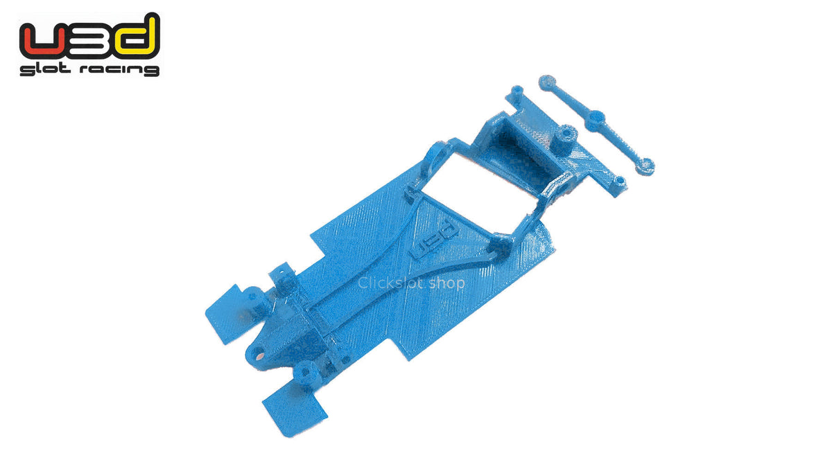 Chasis 3D angle Ferrari 308 GTB Avant Slot U3d Slot Racing — nuevo azul U3D, logo y marca de agua Clickslot.shop