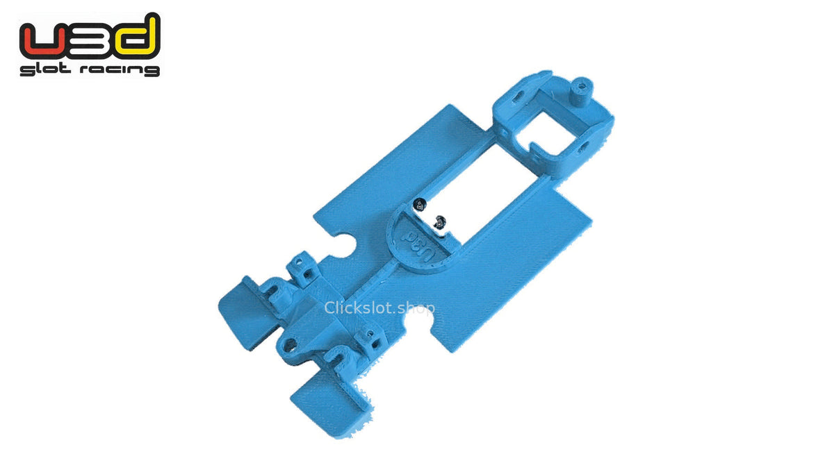 Chasis 3D línea Mitsubishi Galant Avant Slot U3d Slot Racing — nuevo azul U3D, logo y marca de agua Clickslot.shop